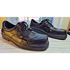 Boxer Dogs Men's Orthopedic Black Leather Lace Up Oxfords Size 19 EEEEE